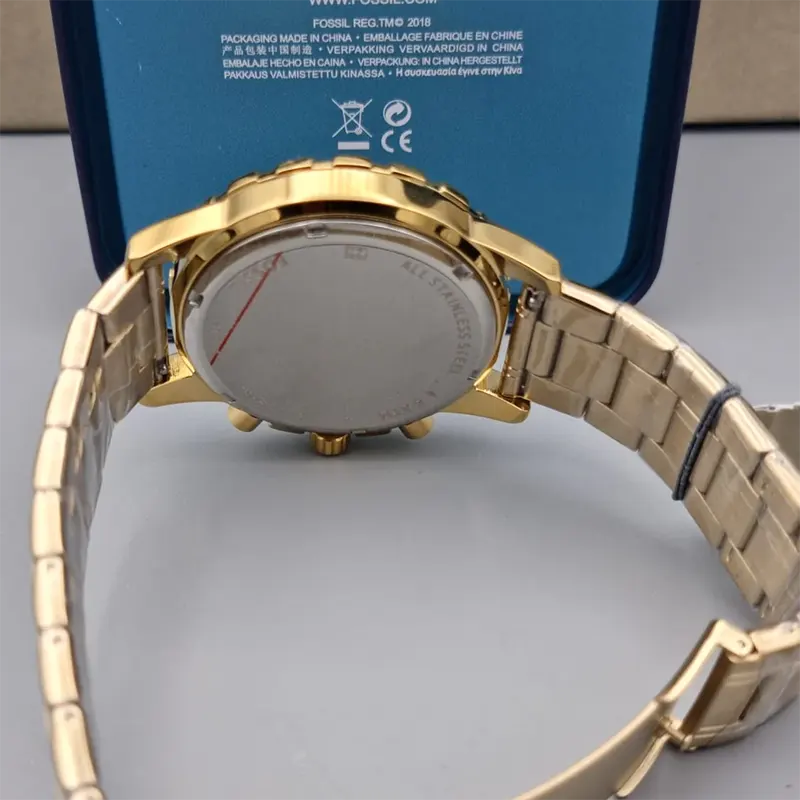 Fossil Dean Chronograph Champagne Dial Men's Watch- FS4867